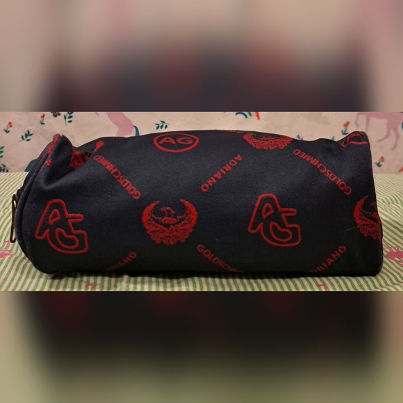 Adriano Goldshhmied Nylon Signature Cosmetic Makeup Toiletry Travel Pouch Bag - Picture 5 of 6